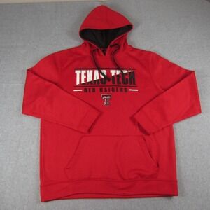 Texas Tech Red Raiders Hoodie Mens L Red Colosseum Pullover Sweatshirt NCAA